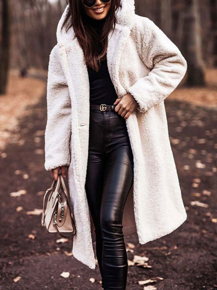 Stéphanie - Elegant Long Sherpa Coat