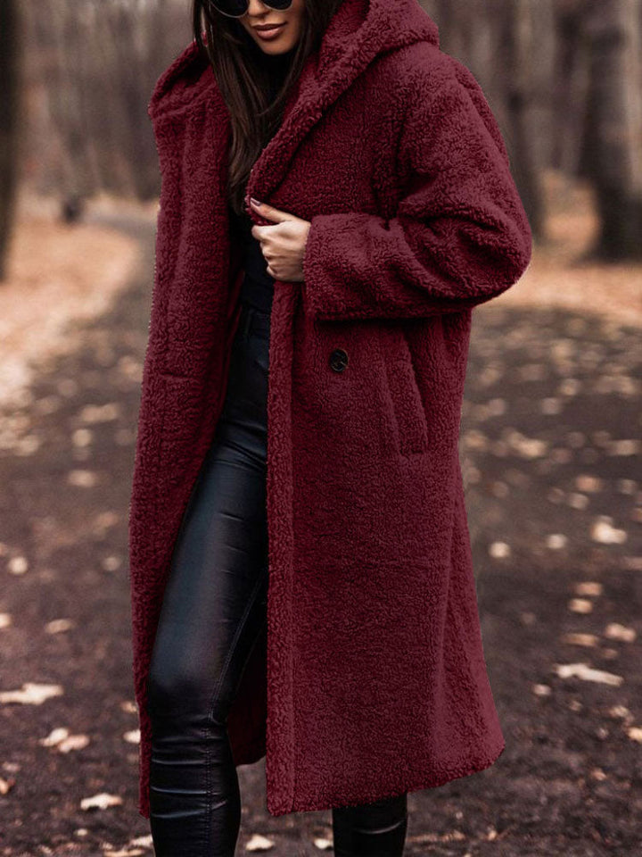 Stéphanie - Elegant Long Sherpa Coat