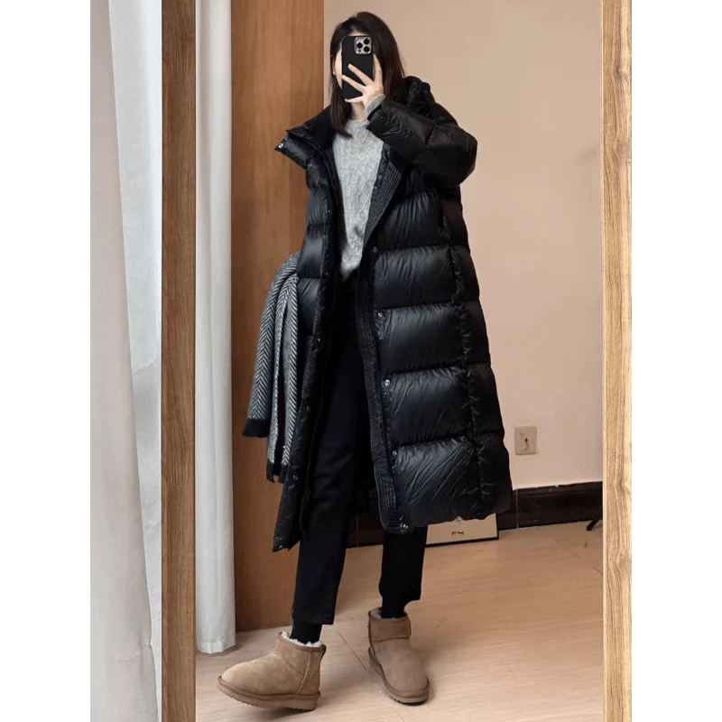 Sylvie - Chic Long Hooded Down Jacket