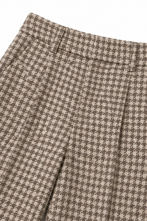 Composure Plaid Double-Breasted Blazer & Wide-Leg Pants Set - Elena Harper
