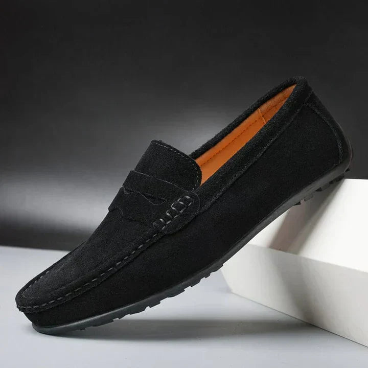 Riccardo Tailored Leather Loafer, view 2 - Elena Harper