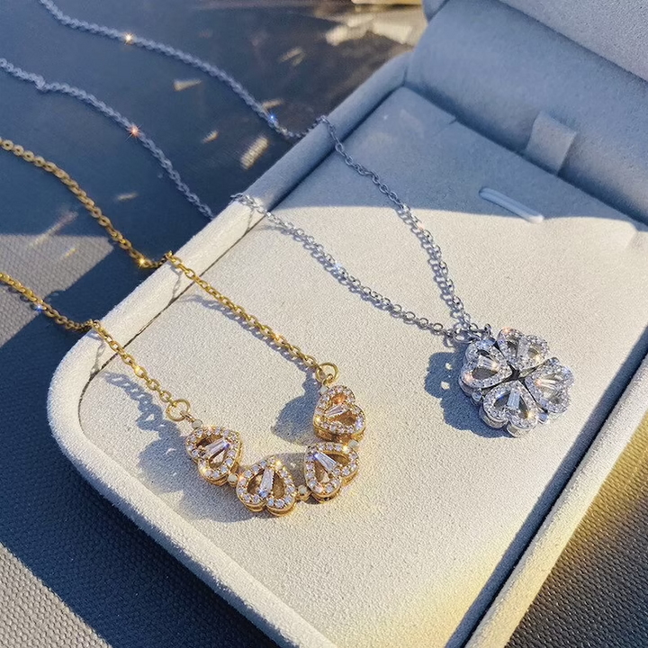 Cloverelle Sparkling Clover Pendant Necklace - Elena Harper