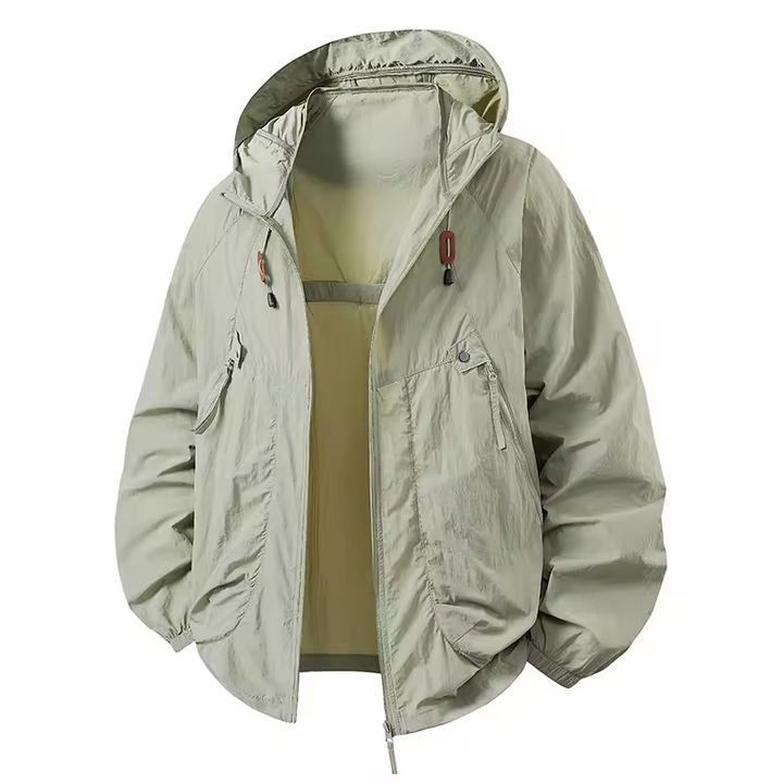 Men's Outdoor Hooded Jacket Premium Lightweight Windbreaker, view 10 - Elena Harper