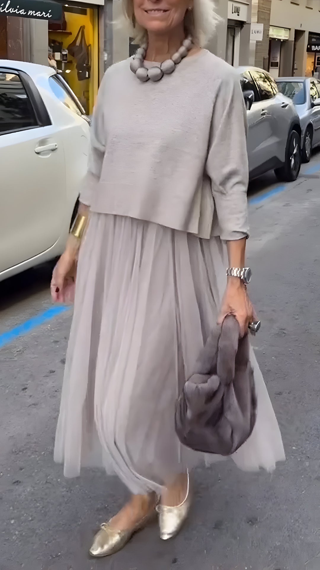 Rosa™ | Elegant Layered Midi Dress