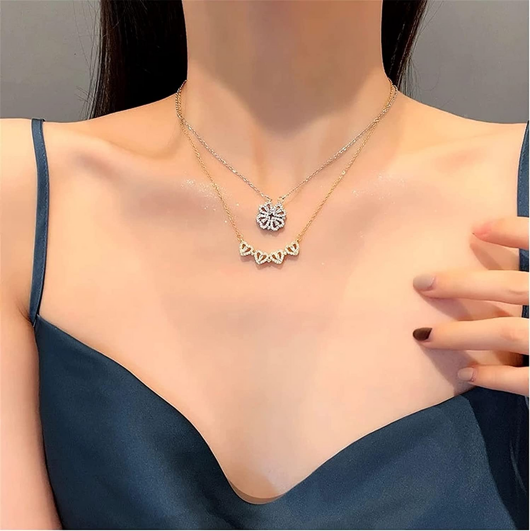 Cloverelle Sparkling Clover Pendant Necklace - Elena Harper