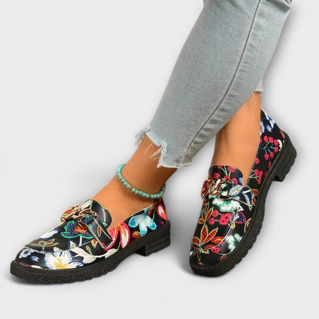 Orla – Colorful Floral Pattern Loafers for a Trendy and Elegant Look