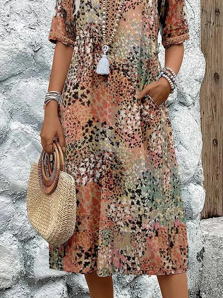 Layla Vibrant Midi Dress - Elena Harper