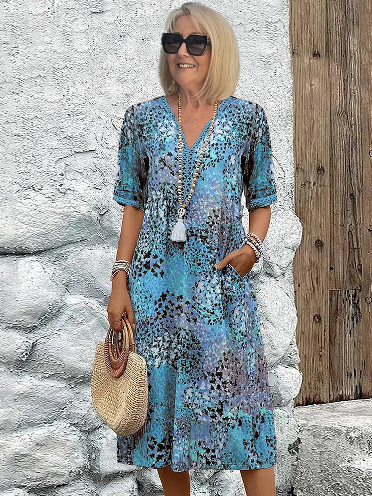 Layla Vibrant Midi Dress - Elena Harper