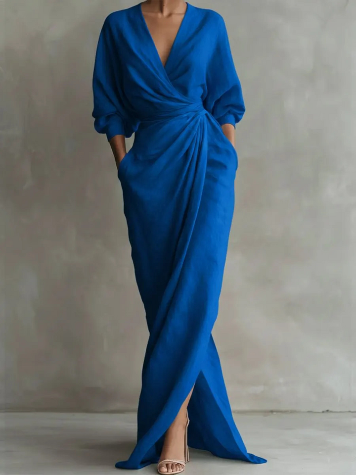 Nina™ | Elegant Wrap Maxi Dress