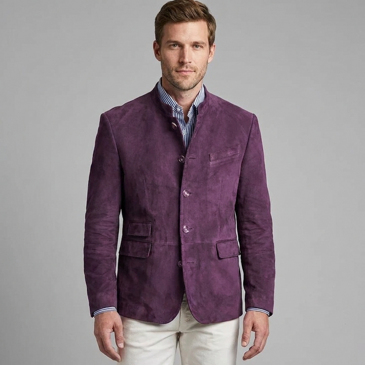 MEN'S SUEDE EFFECT BLAZER