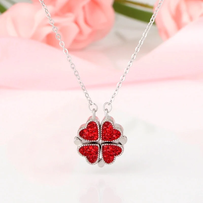 Cloverelle Sparkling Clover Pendant Necklace - Elena Harper