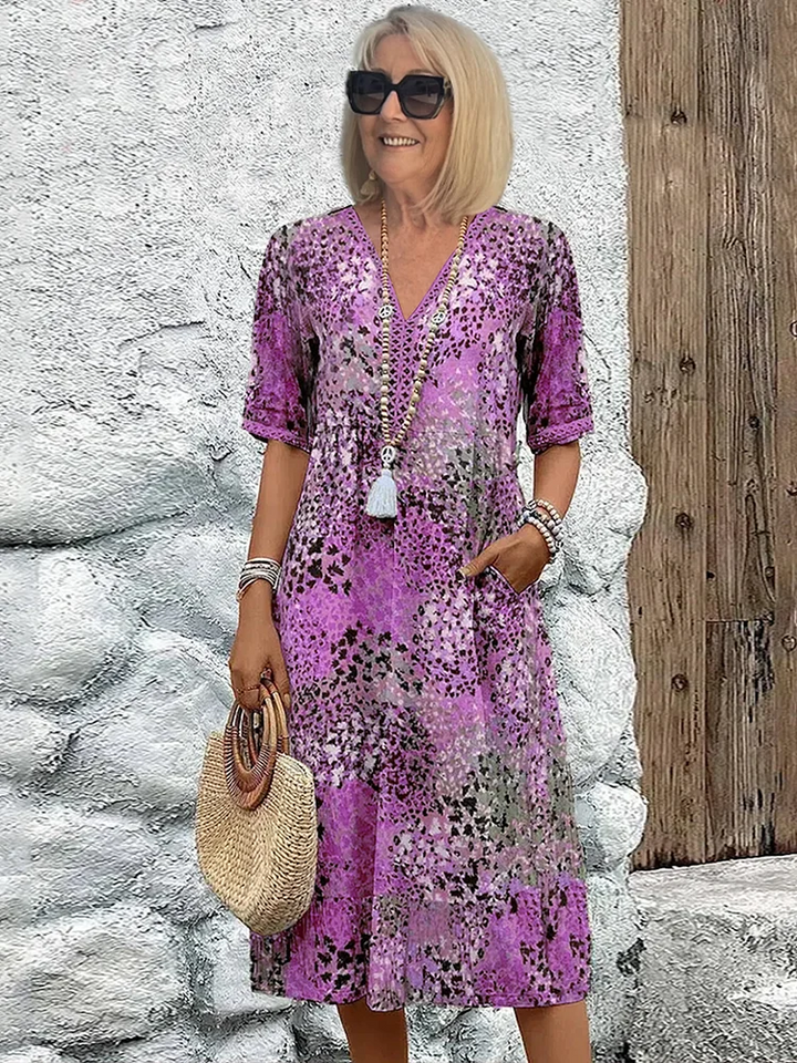 Layla Vibrant Midi Dress - Elena Harper