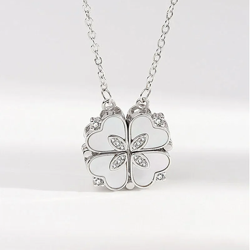 Cloverelle Sparkling Clover Pendant Necklace - Elena Harper