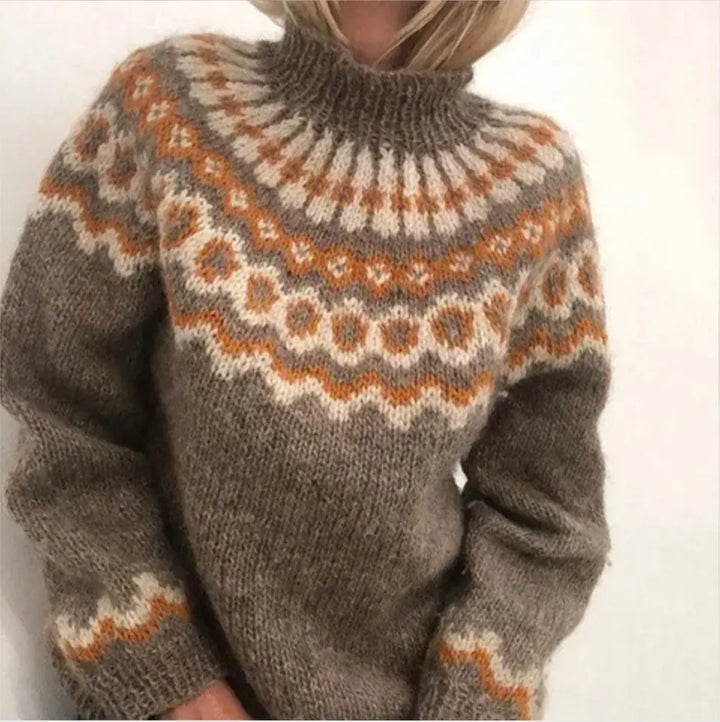 Celine Cozy Knitted Sweater, view 2 - Elena Harper