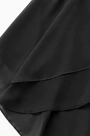 Draperie Asymmetric Drape Overlay Wide-Leg Pant Set - Elena Harper
