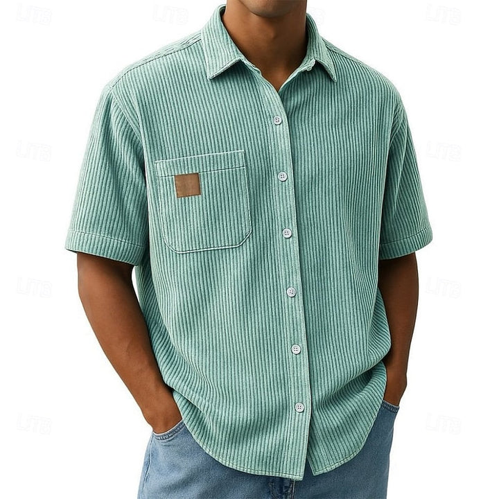 Declan Textured Short Sleeve Shirt, view 4 - Elena Harper
