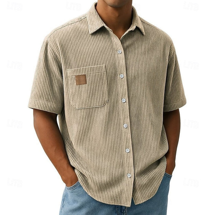 Declan Textured Short Sleeve Shirt, view 2 - Elena Harper