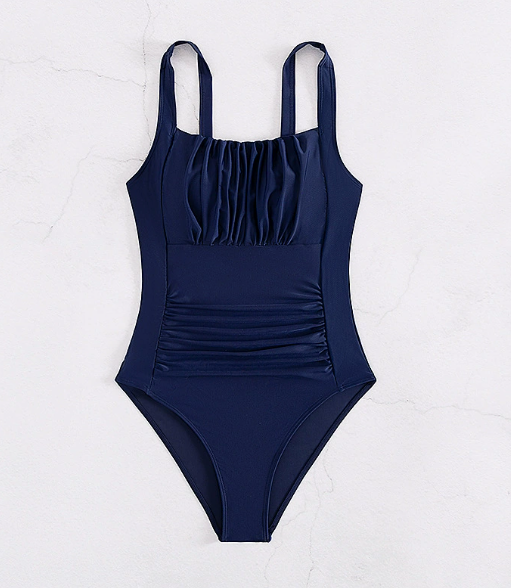 Women's One-Piece Sculpting Swimsuit with Twisted Draping