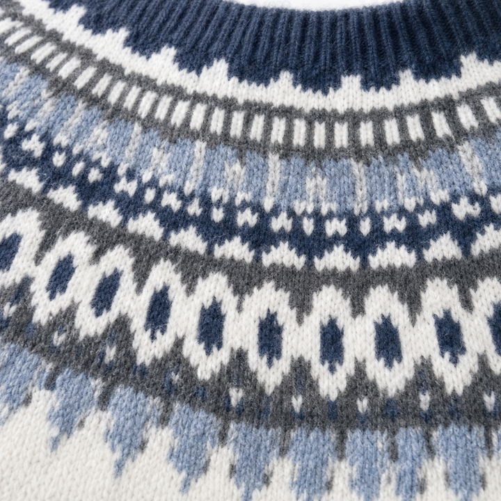 Druveld Women's Norwegian Knit Sweater Crew Neck, view 6 - Elena Harper