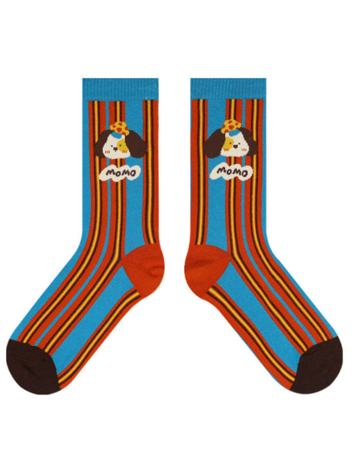 Cute Cartoon Dog Cotton Socks