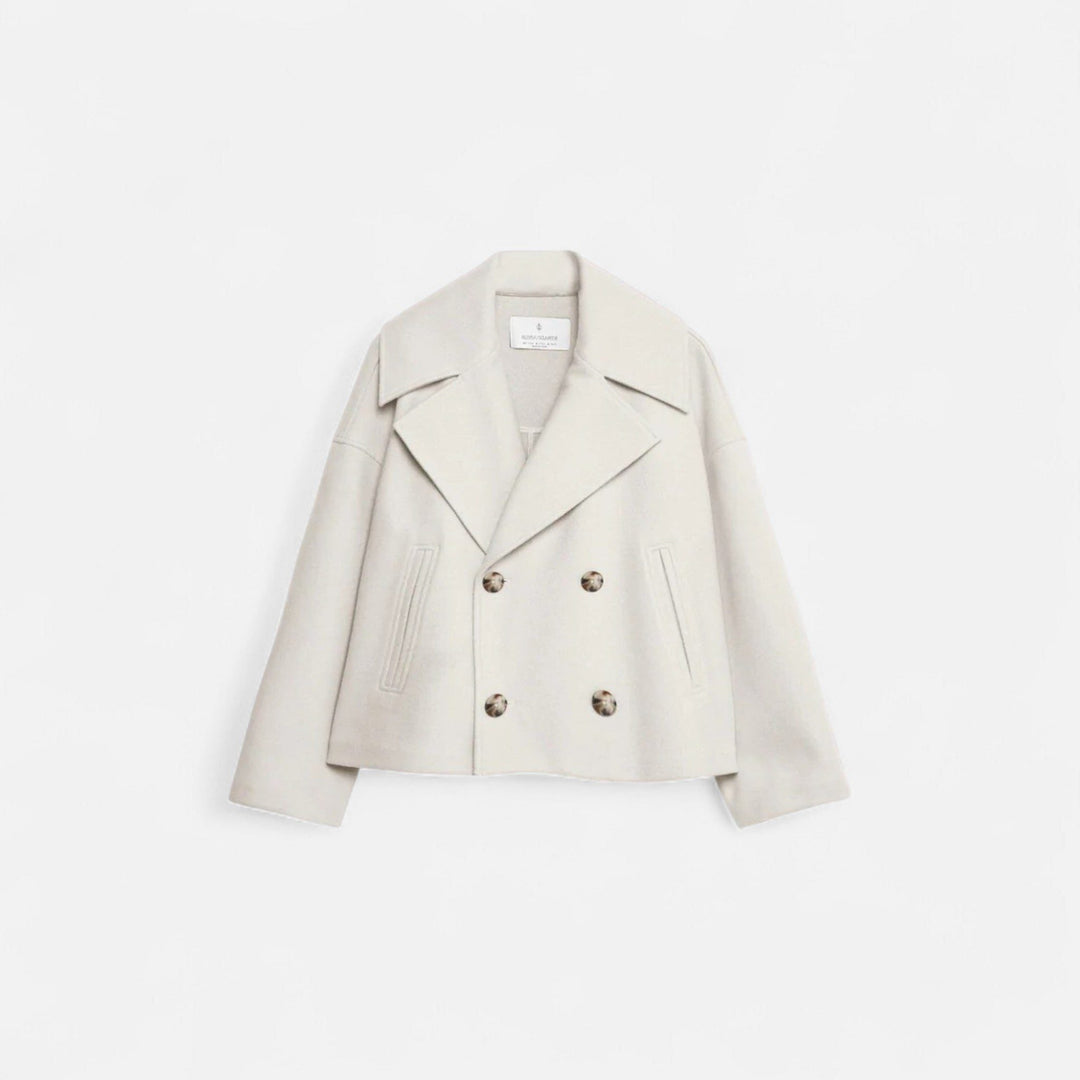 Wool Blazer with Double Closure for Women