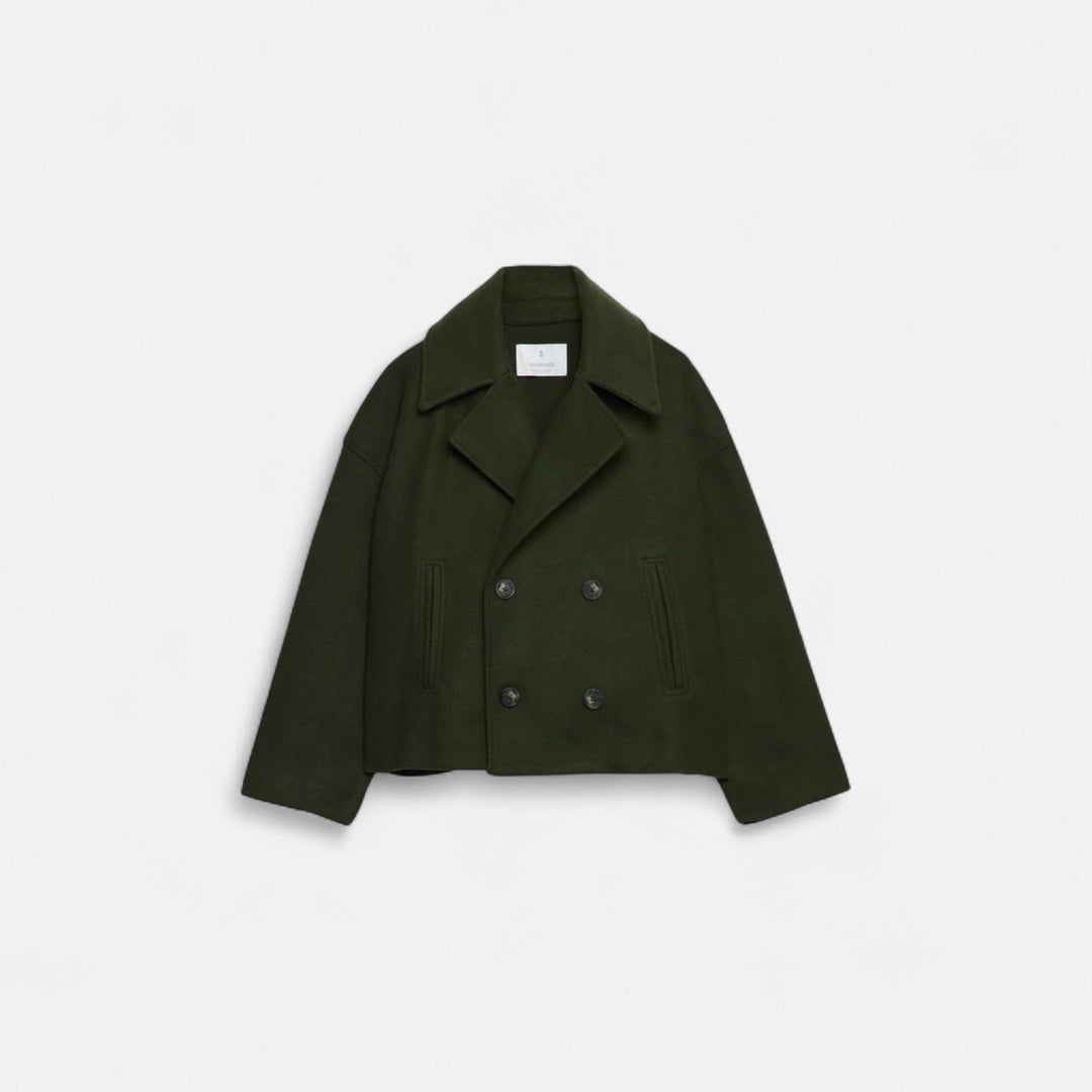 Wool Blazer with Double Closure for Women