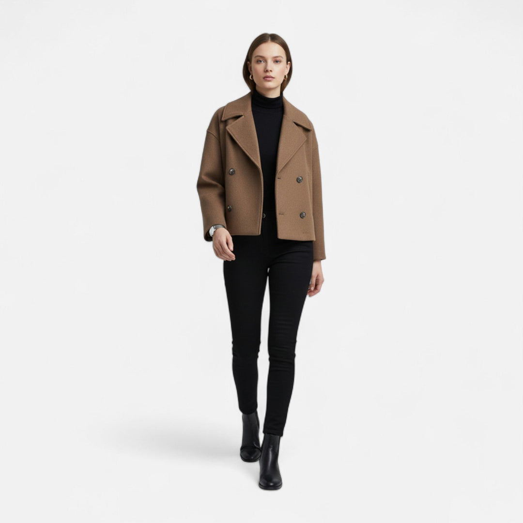 Wool Blazer with Double Closure for Women
