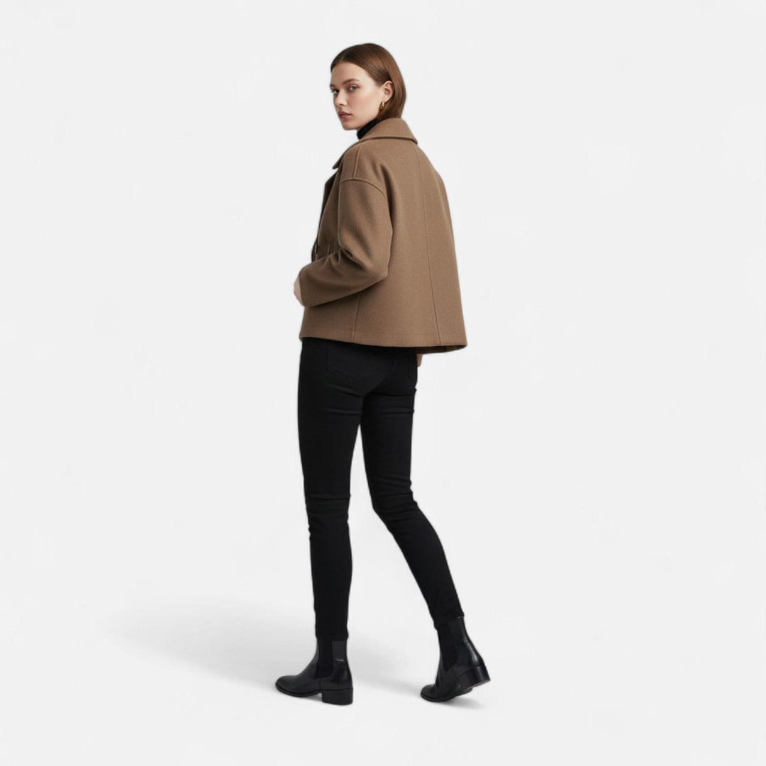 Wool Blazer with Double Closure for Women