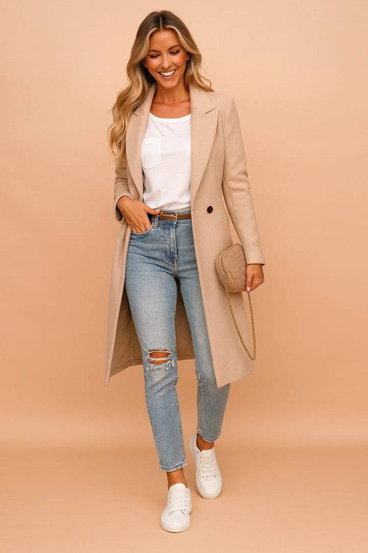 Double-Breasted Coat for Women