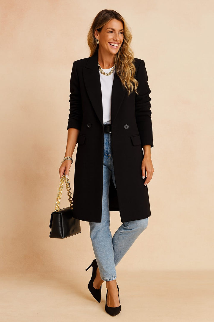 Double-Breasted Coat for Women