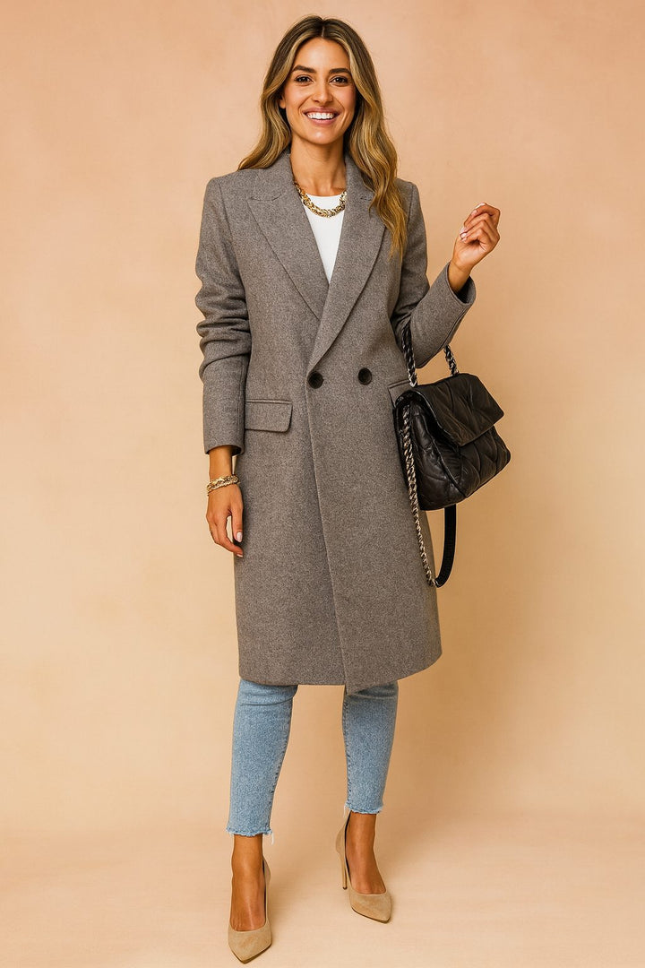 Double-Breasted Coat for Women