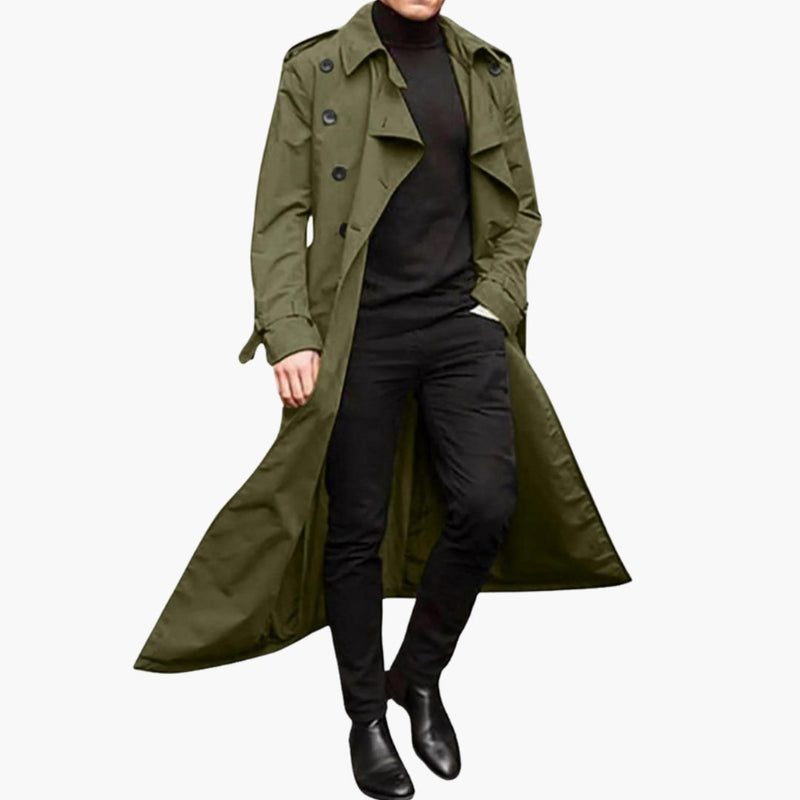 Double-Breasted Trench Coat for Men