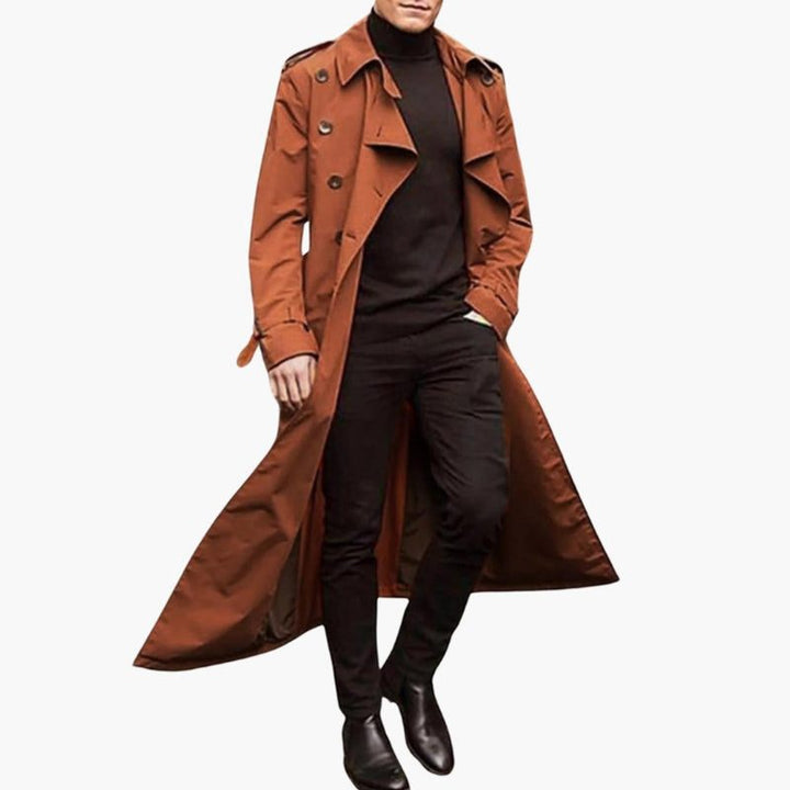 Double-Breasted Trench Coat for Men