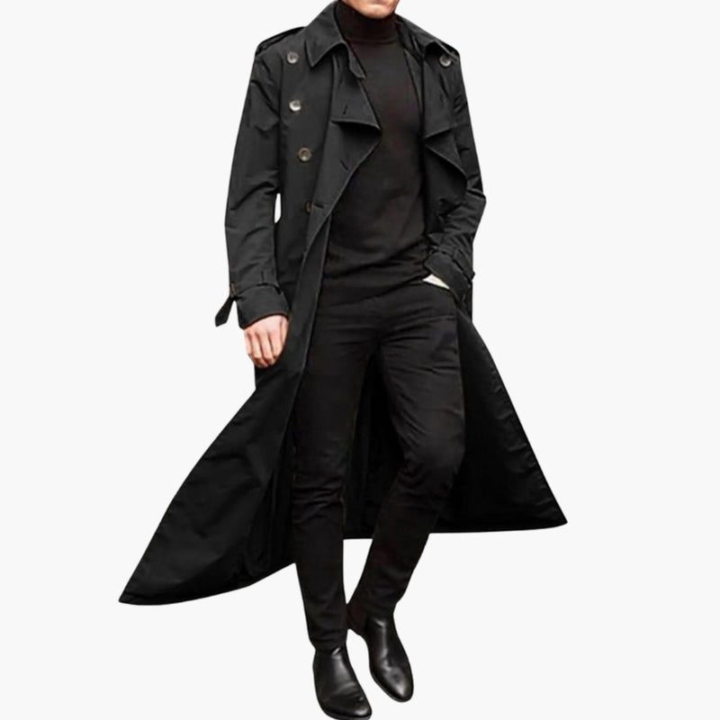 Double-Breasted Trench Coat for Men