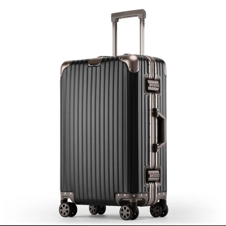 Unisex Aluminum-Magnesium Hard Shell Travel Suitcase, view 6 - Elena Harper