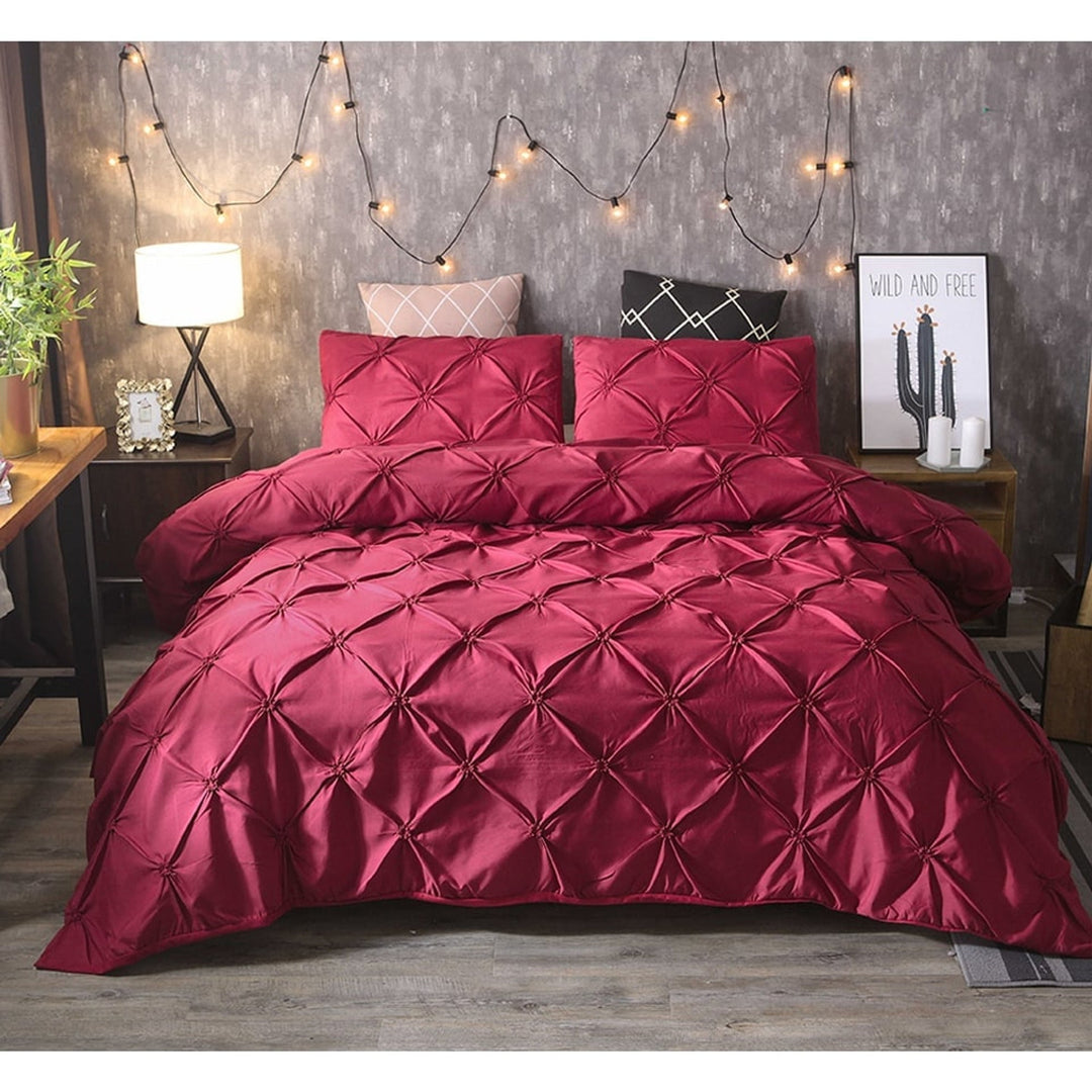 Pintuck Duvet Cover Set With Matching Pillow Shams