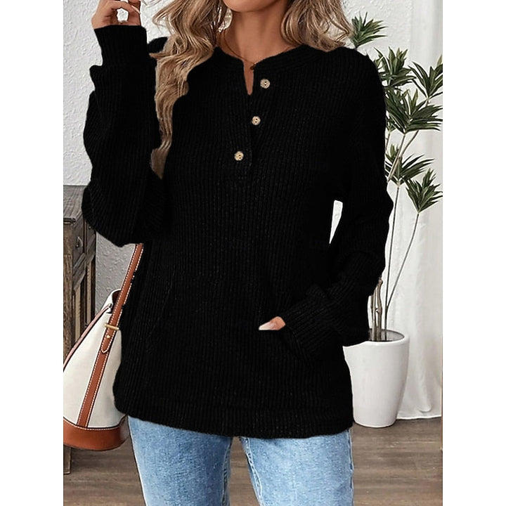 Sabine Relaxed Henley Top, view 5 - Elena Harper