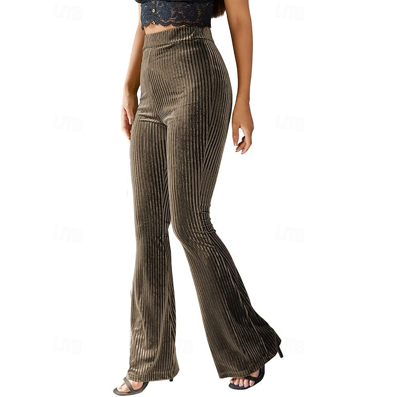Sadie High-Waist Flared Pants - Elena Harper