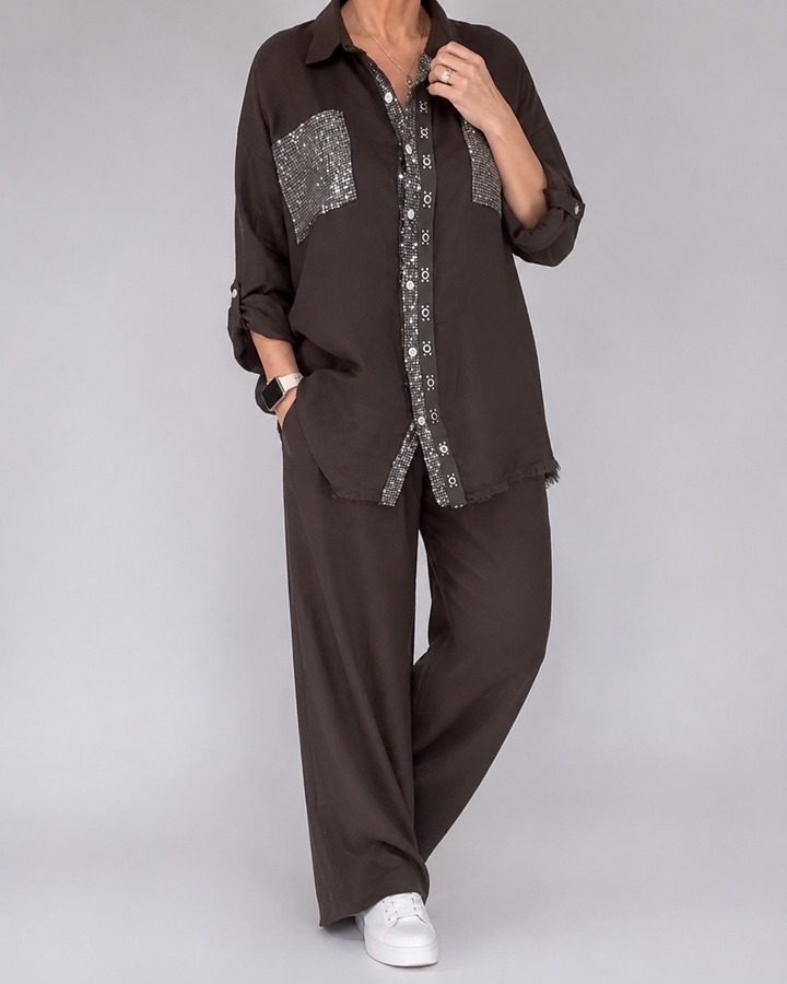 Estelle Elegant Two-Piece Set with Glitter, view 2 - Elena Harper