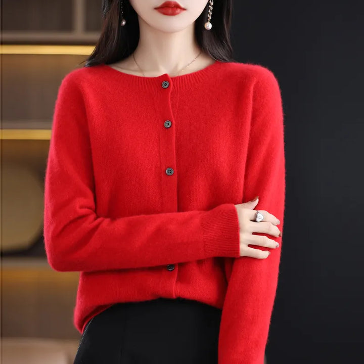 Anna Merino Wool Cardigans, view 7 - Elena Harper