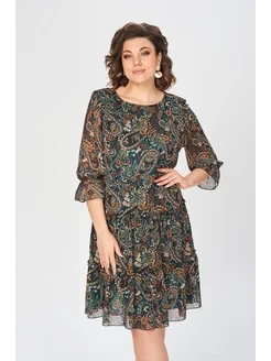 Harlee Airy Printed Dress for Sunny Days, view 3 - Elena Harper