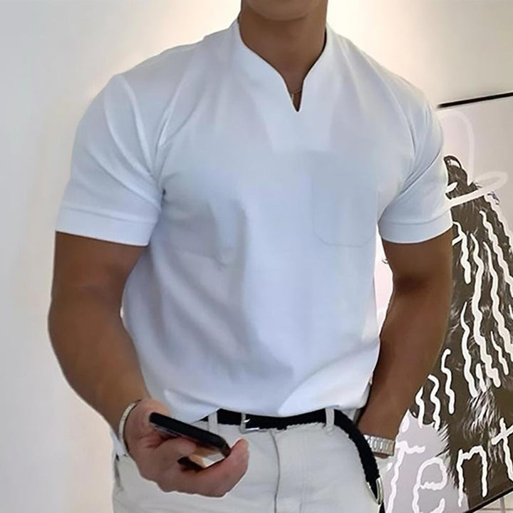 David | Modern Men's Polo Shirt with Textured Collar