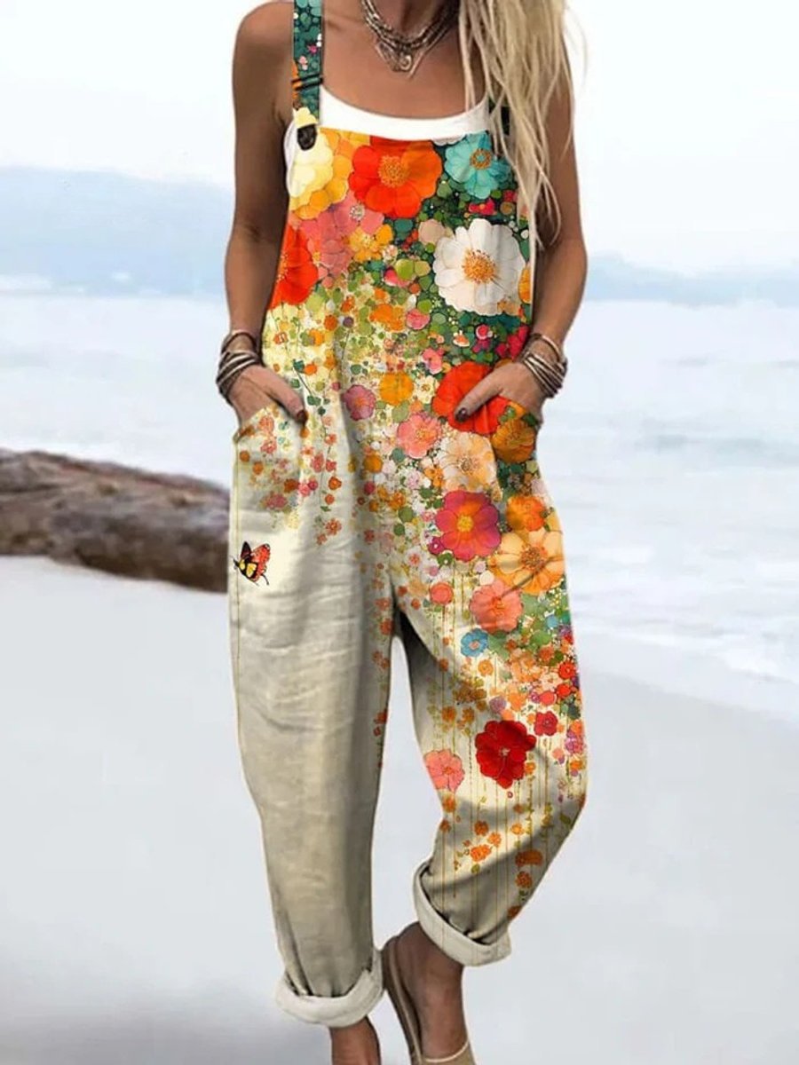 Mandy | Colorful and Airy Women's Jumpsuit with Wide Leg