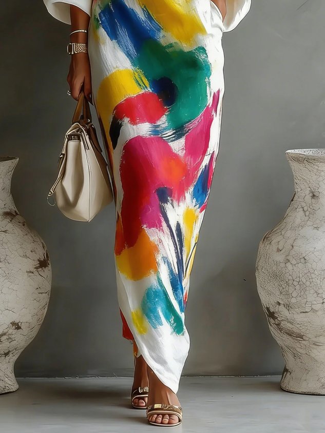 Women's Flowing Penny Maxi Dress - Effortless Summer Elegance