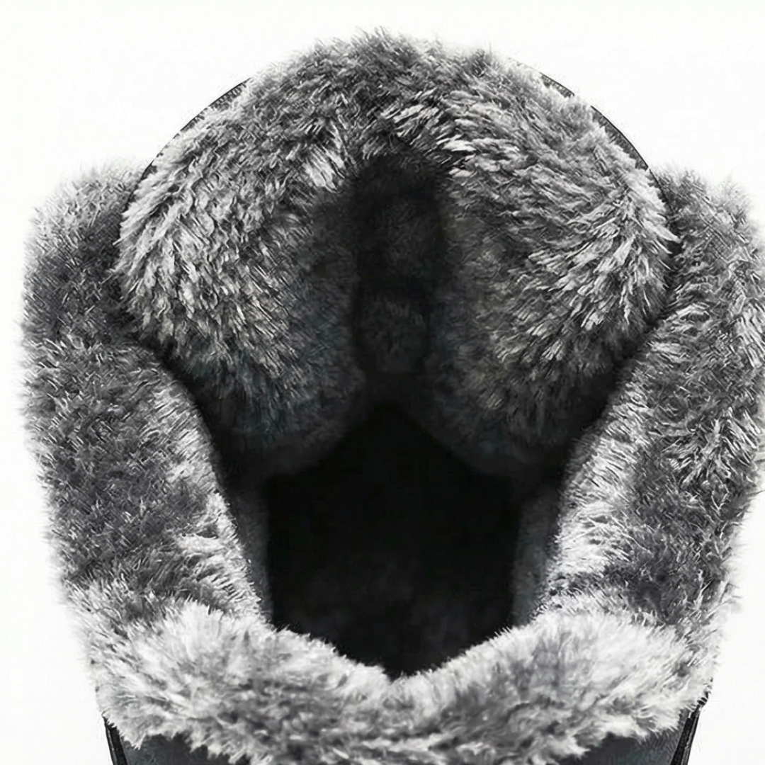Yvonne Fur-lined ankle boots with non-slip sole, view 4 - Elena Harper