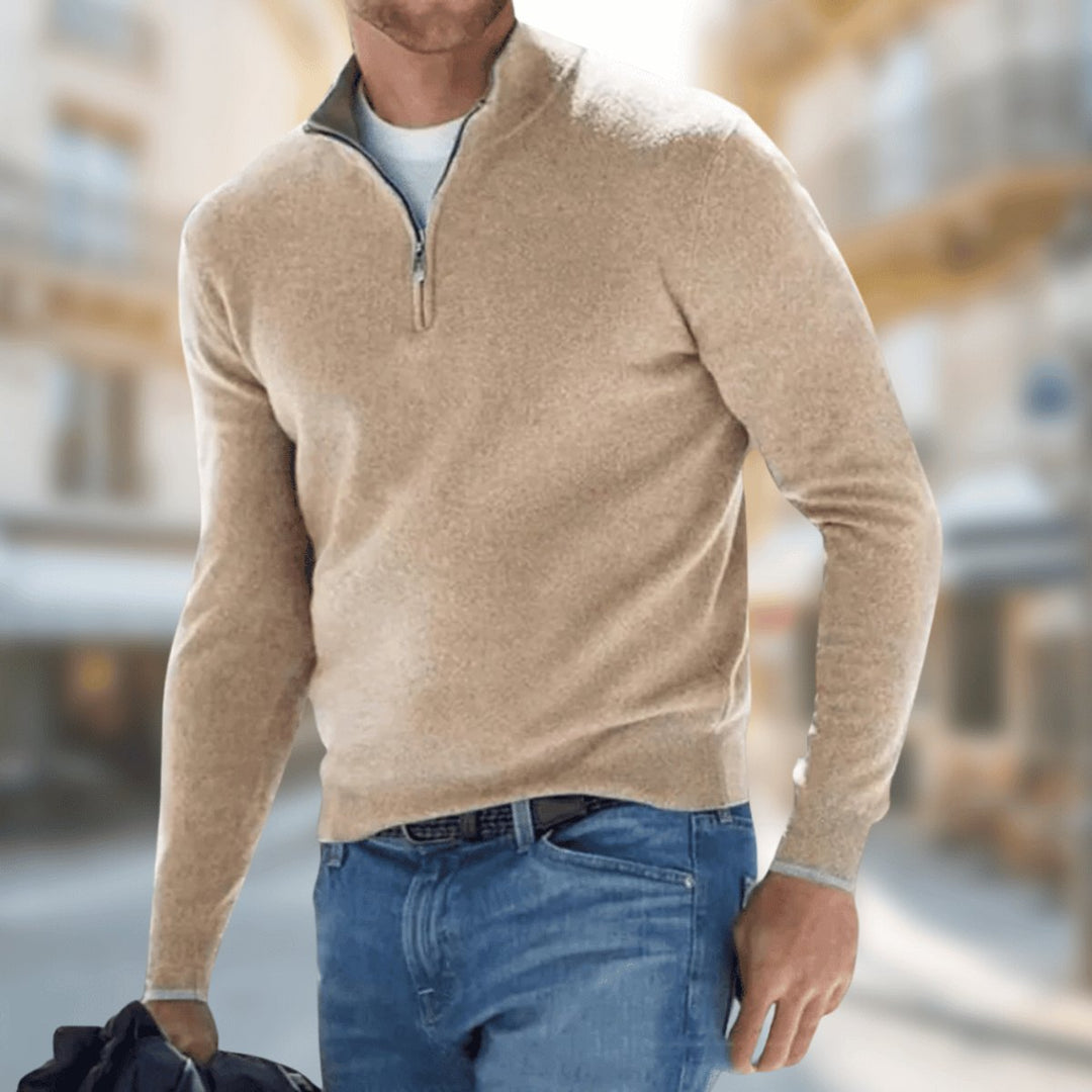Sebastian | Lightweight Quarter-Zip Knit Sweater for Men