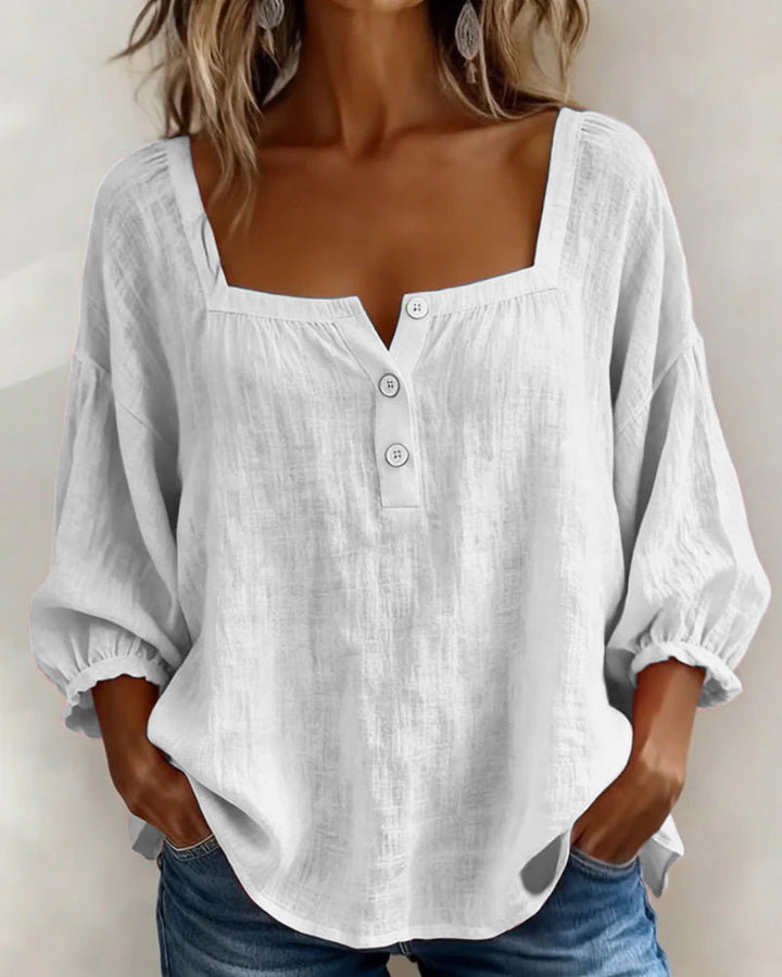 BLOUSE WITH SQUARE NECKLINE FOR WOMEN