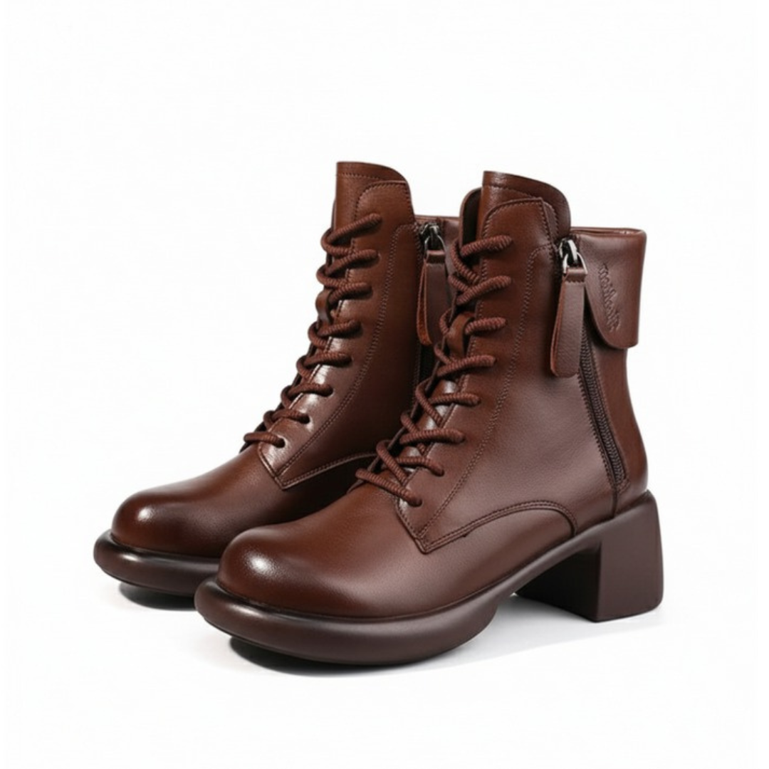 Mila | Vintage-Style Ankle Boots with Fleece Lining