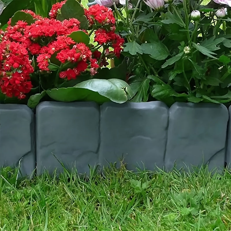 Stone-Effect Garden Edging Set – Practical and Decorative
