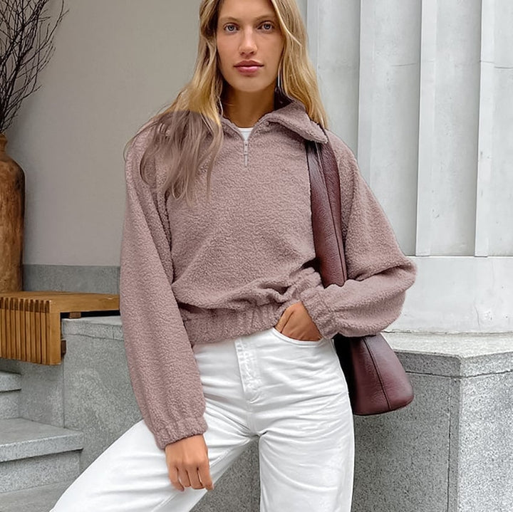 Women's Fleece Textured Jacket - Ervaya